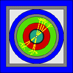 meer sporen, omhoog en omlaag, alle t/m hadron calorimeter