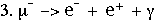 muon geeft elektron, positron, gamma