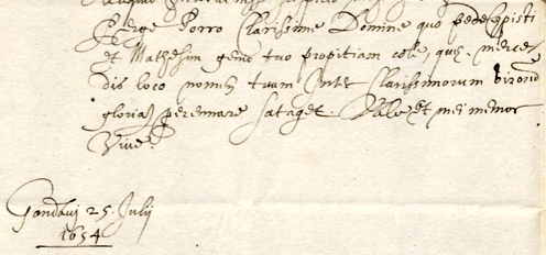 eind van de brief, origineel
