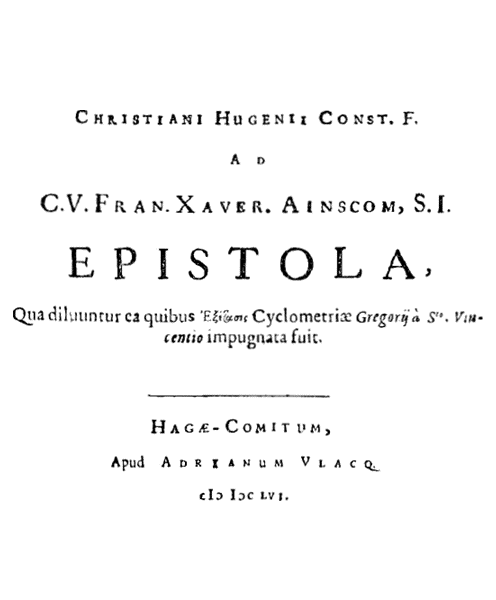 titelpagina: Epistola