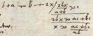 berekening in handschrift