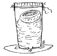 horloge op vlas in glas