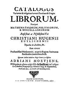Catalogus, titelpagina