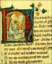 schrijvende monnik