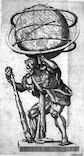 man draagt hemelglobe