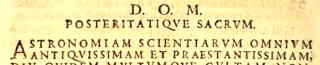 opschrift van Tycho