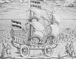 zeilwagen in een pamflet