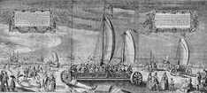 zeilwagens op prent