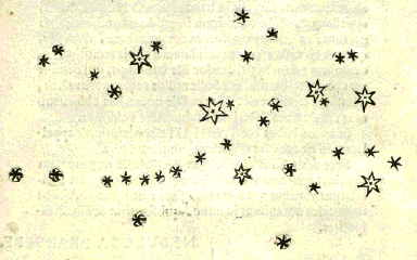 Zevengesternte getekend door Galilei