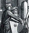 Georg Bose aan elektriseermachine