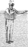 man met drijfvest in water